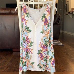 Anthropologie Floral Tank Top